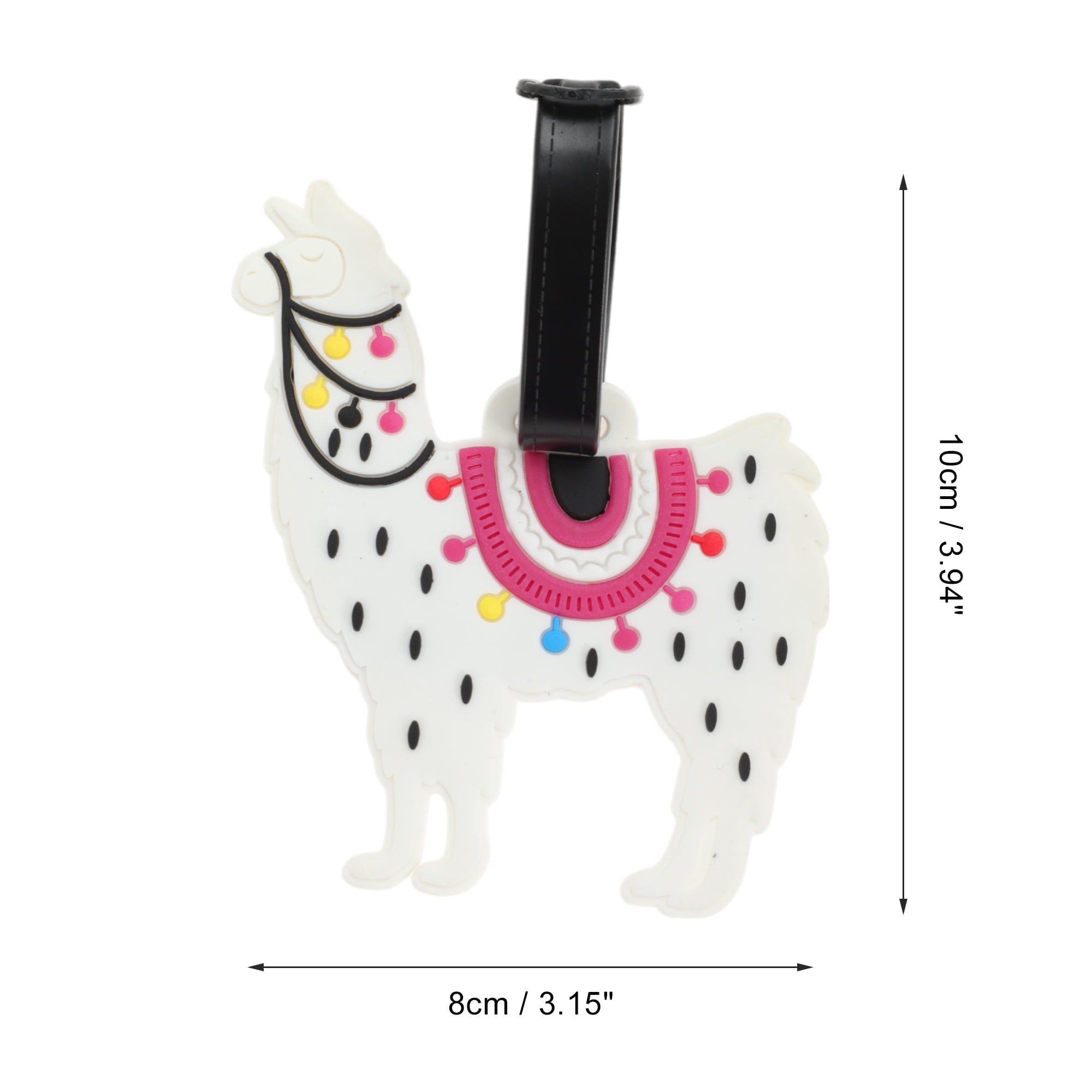 Unique Bargains 1 Pc Alpaca Luggage Tag for Travelling White