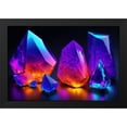 thumbnail image 2 of Stephen Chambers 14x11 Black Modern Wood Framed Wall Art Titled - Unreal Neon Crystals, 2 of 6