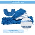 thumbnail image 5 of 2 Pack Microfiber Mop Pads for O-Cedar, Wet/Dry Use, Reusable Mopping Cloths for Steam Mops, Blue, 5 of 7