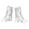 thumbnail image 1 of Bottes de Mode à Talons Hauts pour Modèle de 12 Po, Figurines de Collection pour Femme, Décoration pour Femme, Figurines d'Action Miniatures, Accessoire, Blanc, 1 of 8