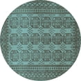 thumbnail image 1 of Ahgly Company Indoor Round Persian Light Blue Traditional Area Rugs, 5' Round, 1 of 4