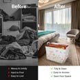 thumbnail image 3 of Laundry Basket, Laundry Hamper, Collapsible Laundry Baskets, Dirty Clothes Hamper, Waterproof with Foam Protected Aluminum Handles for College Dorm, Family (Dandelions), 3 of 7