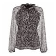 thumbnail image 1 of Blusa George para Dama, Escote Redondo con Gota, Manga Ranglan Larga Negro Talla CH, 1 of 4
