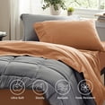 thumbnail image 3 of Juego de sábanas Bedsure Twin XL para dormitorio, 3 piezas, color naranja empolvado, 3 of 7