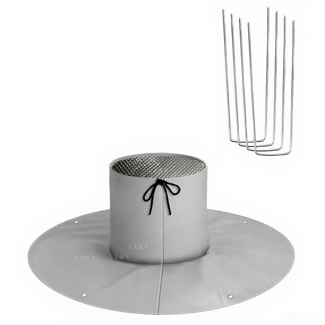 Protectora Aislante para Raíces de Árboles, Ideal para el Invierno. Bolsa Protectora Heladas y Congelación de Raíces de Palmeras, Color Gris.
