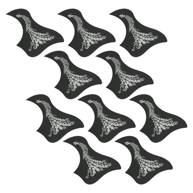 Anti Scratch Plate, Guitar Pickguard 10Pcs PVC For Folk Guitar Silver