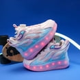 thumbnail image 5 of Kids Roller Skates Light up Shoes with Wheels Shoes LED USB Charging Roller Sneakers for Girls Boys Birthday Christmas Gift, 5 of 19