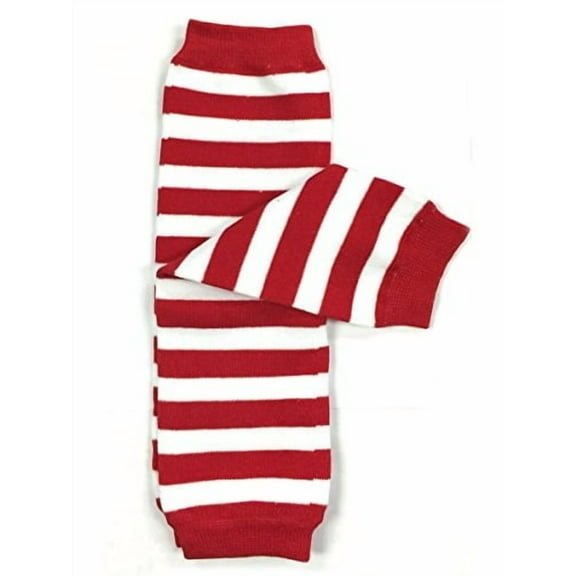 ALLYDREW Stripes, Polka Dots & Chevron Baby Leg Warmer & Toddler Leg Warmer for Boys & Girls, Red & White Stripes