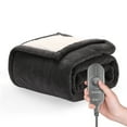 thumbnail image 3 of (2 pack) Sunbeam Microplush Sherpa Electric Heated Throw Blanket, Slate, 3 of 10
