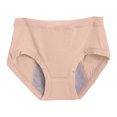 thumbnail image 2 of Gibobby Calzoncillos para mujer Ropa interior de mujer, pantalones menstruales, cintura media, pantalones sanitarios triangulares antifugas laterales de capas(Beige,G), 2 of 5