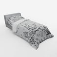thumbnail image 3 of Ambesonne Christmas Bedding Set 4 Pcs, Tree Reindeer Santa, Queen, Black and White, 3 of 3