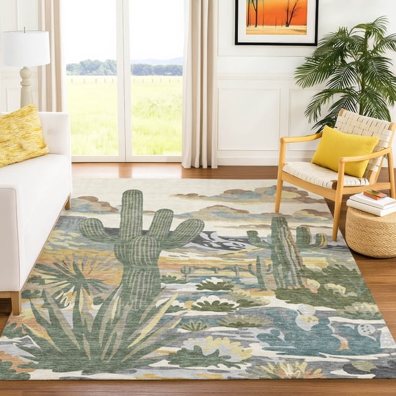 Addison Rugs Chantille Indoor/Outdoor Transitional Americana Beige Machine Washable Rectangle Rug, 10' x 14'