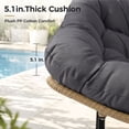 thumbnail image 6 of RADIATA 2-Person Outdoor Patio Rocking Loveseat, 600 lb Weight Capacity, 58" Extra-Wide Double Rocking Chair with 5.1" Thick Cushion & Reinforced Steel Frame, Dark Gray, 6 of 10