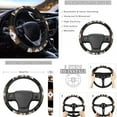 thumbnail image 3 of Renewold American Tribal Brown Black Car Seat Covers for Men Women Auto Interior Accessories Full Set with Steering Wheel Covers Seat Belt Pad Cover Coaster Keyring 11 PCS Auto Seat Covers Set, 3 of 7