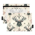 thumbnail image 2 of Ckdifva Christmas Reindeer Pencil Pouch 3 Ring Zipper Pencil Case Binder Pockets Clear Top Cosmetic Bag 2 Pack, 2 of 6