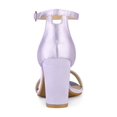 thumbnail image 2 of BLISSFUL STEP Women's Shoes Ankle Strap Buckle Block Heel Sandals Purple 8, 2 of 7