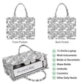 thumbnail image 2 of Large Capacity Tote Bag,White Daisy Pattern Handbag Fashion Luxury Tote Bag,15.7"x13"x 5.1" Inches,Laptop Compatible, 2 of 6
