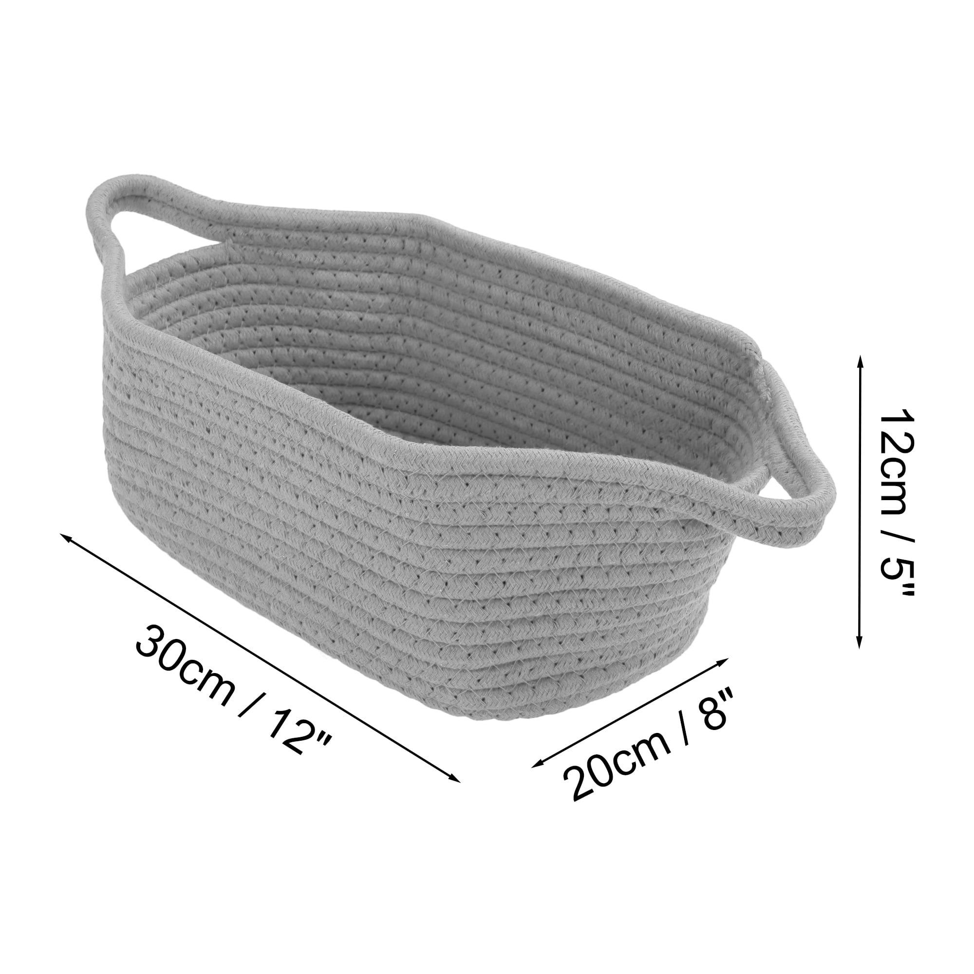 Unique Bargains Woven Empty Gift Decorative Basket with Gift Bag and Ribbon Gray
