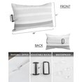thumbnail image 3 of Pack of 2 Outdoor Lumbar Pillow Covers 11x16 Inch, Grey Stripe Waterproof Throw Pillow Covers Set, Modern Abstract Monochrome Geometric Indoor&Outdoor Decorative Cushion Cases for Patio Porch Car, 3 of 7