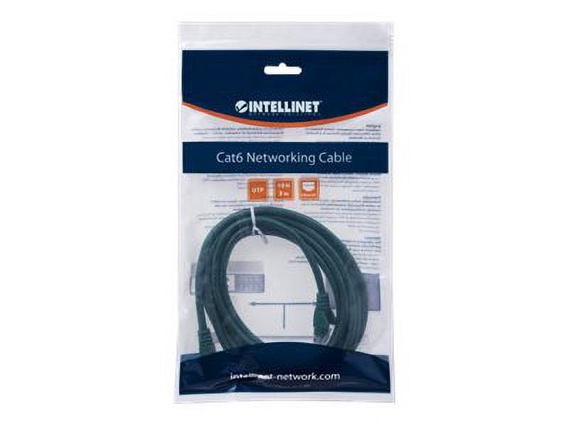 Intellinet Network Cable, Cat6, UTP, 100% Copper, 14 ft., Green