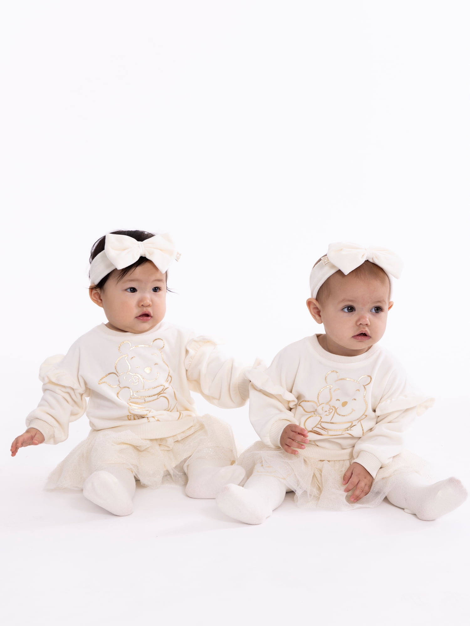 Character Baby Girls Dress Set with Tights and Matching Bow Headband, 3-Piece, Sizes 0/3 Months-24 Months