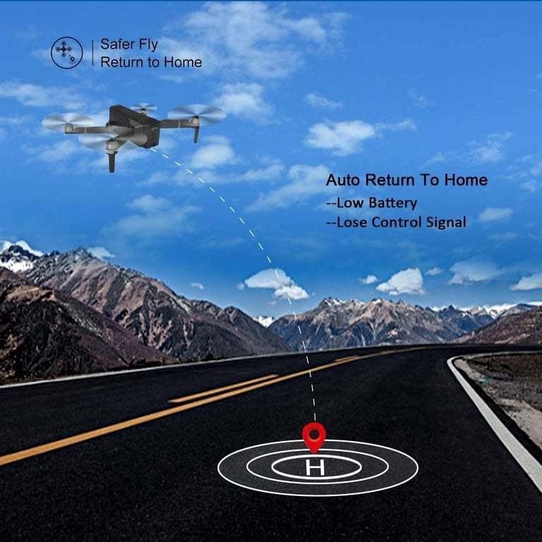 CONTIXO F24 Pro RC Black Quadcopter Drone 4K WiFi Camera Live Video Photos  Altitude RTH GPS FPV Brushless Motors F24 Pro - The Home Depot