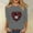16-Gray, variant on successthop Pink 3/4 Length Sleeve Womens Tops Valentines Day Clothes Plus Size with Crew Neck Polyester Casual Love Heart Printed Lover Gift Blouse Tops for Valentines Gifts L