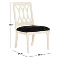 thumbnail image 4 of SAFAVIEH Selena 19''H Velvet Side Chair Set of 2, Black, 4 of 7