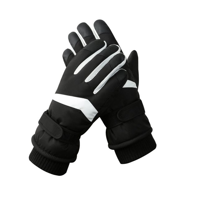 Guantes de esquí de invierno para hombres y mujeres, para exteriores, con pantalla táctil, cálidos, forrados de vellón, gruesos, impermeables y antideslizantes