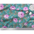 thumbnail image 3 of Soimoi Poly Georgette Fabric Leaves & Camellias Floral Print Fabric by The Yard 42 Inch Wide, 3 of 3