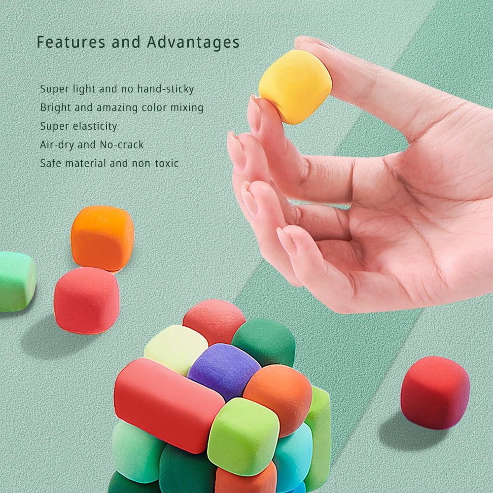 Sinkoo 12pcs Modeling Clays for Kids, Animal Theme Air Dry Clay Kit, DIY Model Magic Clay with Sculpting Tools and Tutorials, Valentines Day Gifts for Kids Classroom
