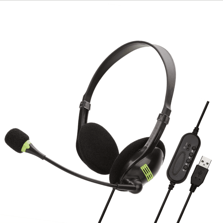 USB Headset With Noise Cancelling Mic