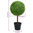 thumbnail image 3 of vidaXL Artificial Topiary Tree Faux Boxwood Ball with Pot Fake Plant Green 28", 3 of 6