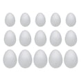 thumbnail image 1 of Huevos de espuma para manualidades, blancos, lisos, versátiles, suministros para manualidades de huevos de Pascua 15 piezas mixtas, 1 of 7
