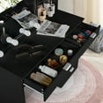 thumbnail image 6 of Ktaxon Vanity Set with 3 Color Lighted Mirror, Makeup Table with 6 Drawers, Dressing Table Makeup Desk with Stool,Black, 6 of 8