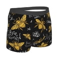 thumbnail image 3 of Kll Hohey Bee Golden Embroidery Men'S Cotton Boxer Briefs Underwear-X-Large, 3 of 9