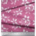 thumbnail image 3 of Soimoi Pink Rayon Fabric Dot & Floral Print Sewing Fabric BTY 56 Inch Wide, 3 of 3