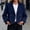 Navy, variant on IUYRTFE Women's Cropped Double Breasted Trench Jacket with Pockets Long Sleeve Lapel Collar Casual Short Coat