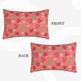 thumbnail image 2 of Sikiie Strawberry Floral Print Plush Pillow Cover, Wrinkle-proof and Stain-resistant Pillow Protector without Pillow Core, Home Decoration-14"x20", 2 of 6