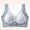 Gray, variant on Front Closure Bras for Women Seamless Wireless Bralettes for Women V Neck Push Up Bra Comfortable Snap Closing Bras