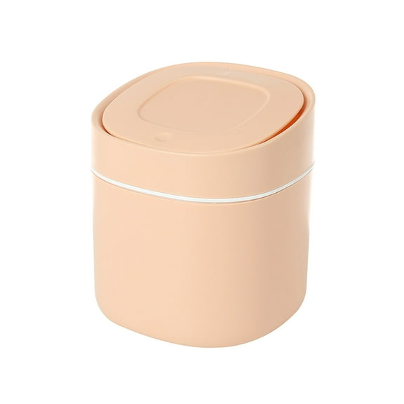 Storage, Mini Trash Can With Lid, Mini Trash Can With Lid, Desktop Mini Trash Can, Countertop Mini Trash Can, Desktop Mini Trash Can, Mini Trash Basket, Orange