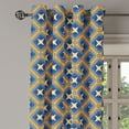 thumbnail image 2 of Ambesonne Ethnic Grommet Curtain, Vintage Tile Art, 50" x 120", Blue Orange Beige, 2 of 6