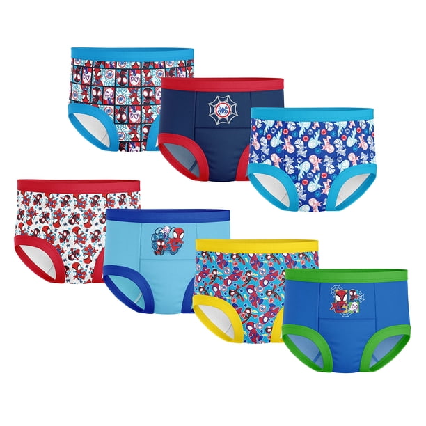 Pantalones para ir al baño Spiderman Boys 2T, paquete de 7, con gráfico y pegatinas