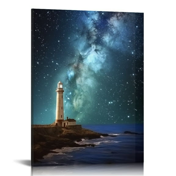 Pratyus Space Art Stars Milky Way Canvas Wall Decor for Home Fashion Bedroom Kitchen Pictures Office Decor Print 12x16in