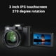 thumbnail image 3 of Cámara de Videocámaras de Zoom Digital de 16x, ABS PC admite Hasta 128 GB 4K Cámae Digital 3 Pulgadas IPS Touchsid -para Fotografía, 3 of 7