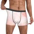 thumbnail image 2 of Cauagu Pink Marble Print Boxer Briefs for Men,Comfortable Breathable Men's Underwear Moisture Wicking Underpants -Medium, 2 of 8