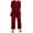 Red, variant on HBFAGFB Pantsuit for Women Fashion Casual Long Tops Wide Leg Pants with Pockets Daily Wear Red Size M
