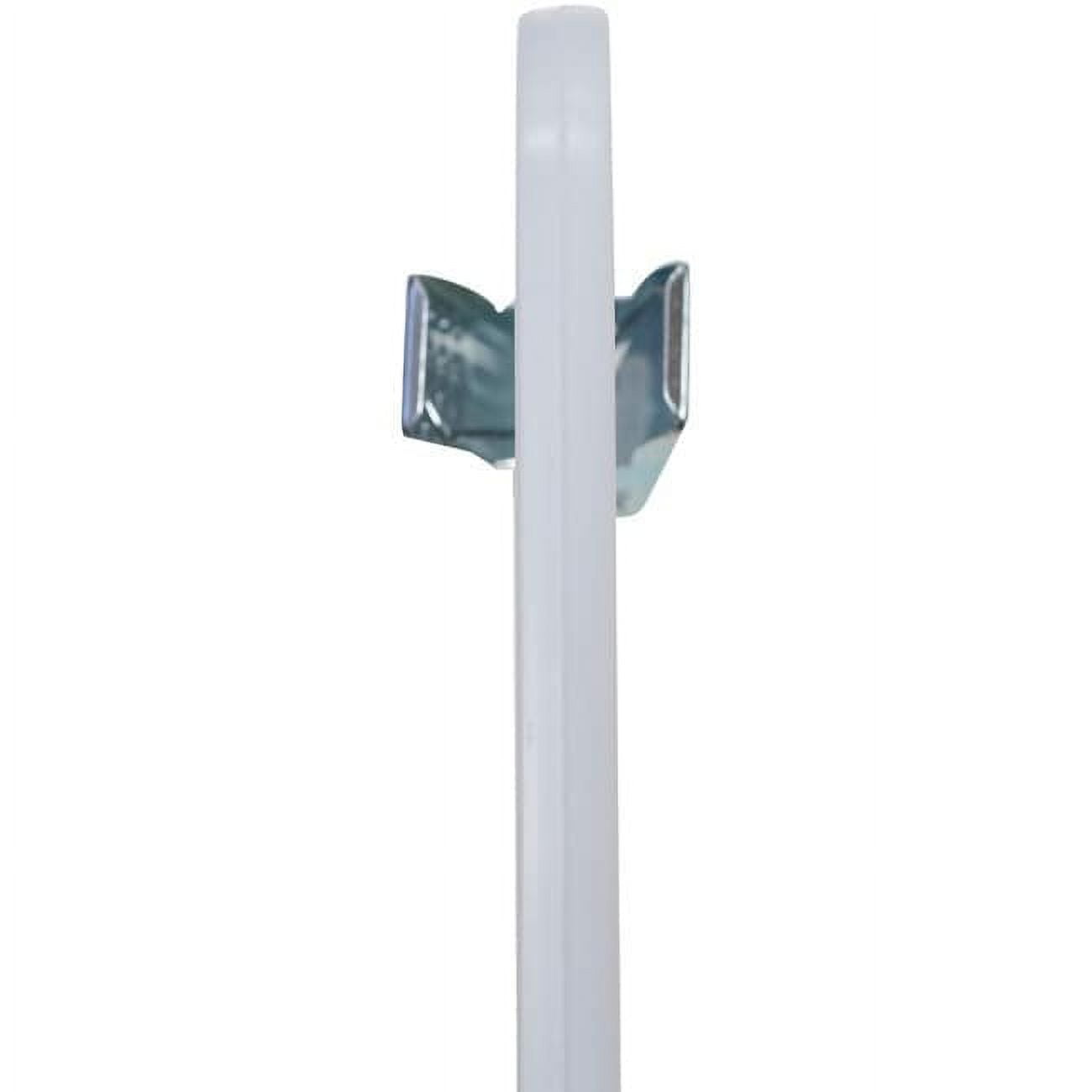 NAHANCO #1600RCLH 14" White Heavy Weight Plastic Skirt/Pant Hangers with Chrome Clips (Pack of 100)
