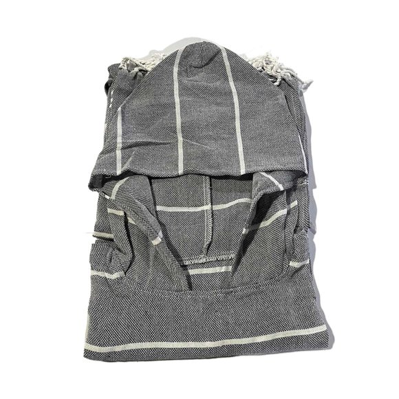 Turkish Cotton Surf Poncho Soft Bathrobe Swimming Towel Quick-Drying Towel For Beach And Bath Turkish Cotton Cloak Towel Dark grey
