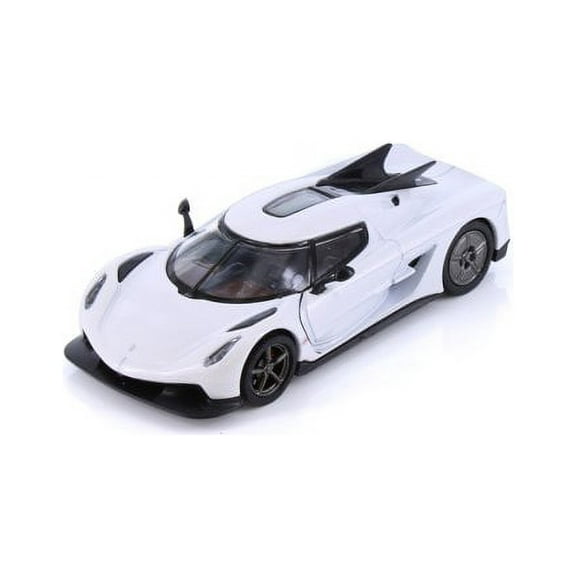 Koenigsegg Jesko Absolute, White - Kinsmart H06 - 1/64 Scale Diecast Model Car